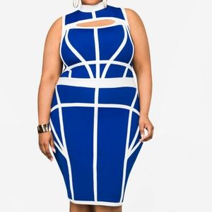 BLUE Bandage Dress